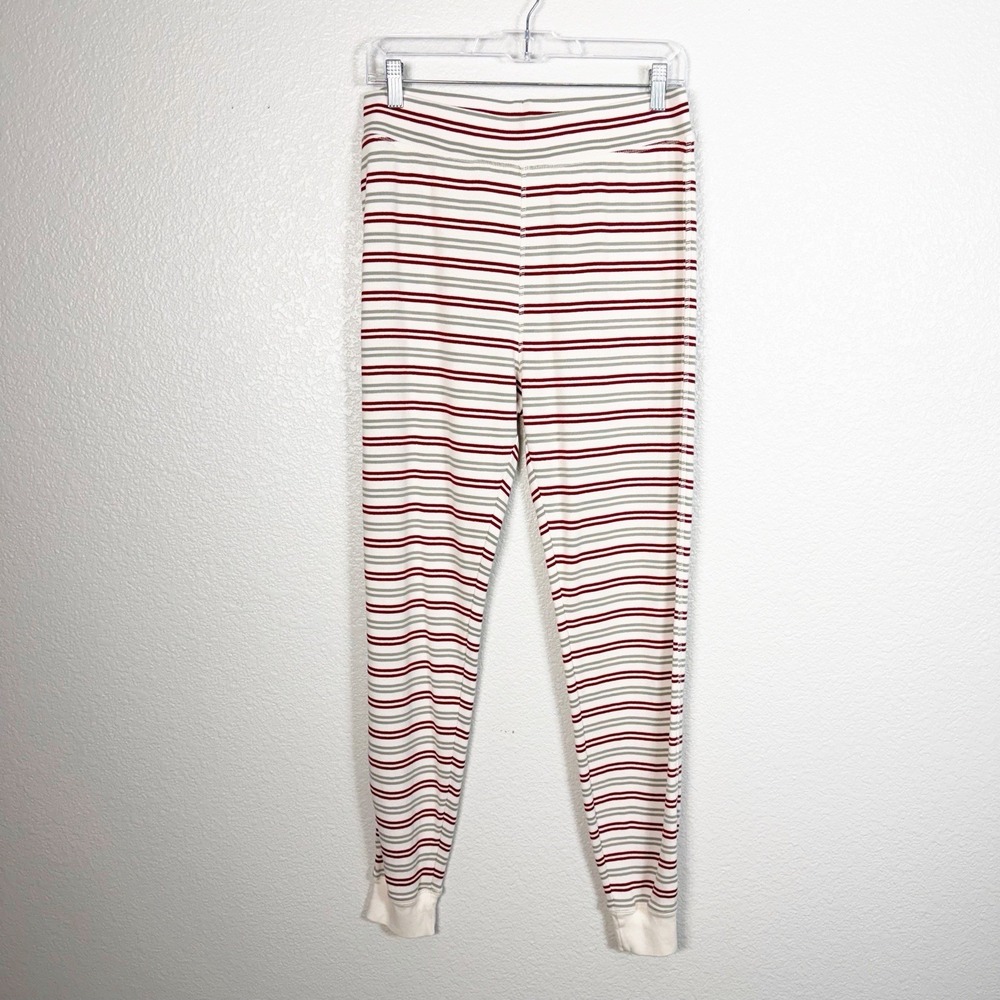 Pact Organic Cotton Striped Jogger Loungewear Pajama Pant Womens Size M Ethical